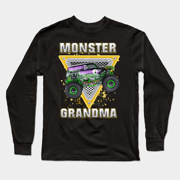 Monster Truck Grandma Mothers Day Monster Truck Are My Jam Long Sleeve T-Shirt by MaciGalloway3